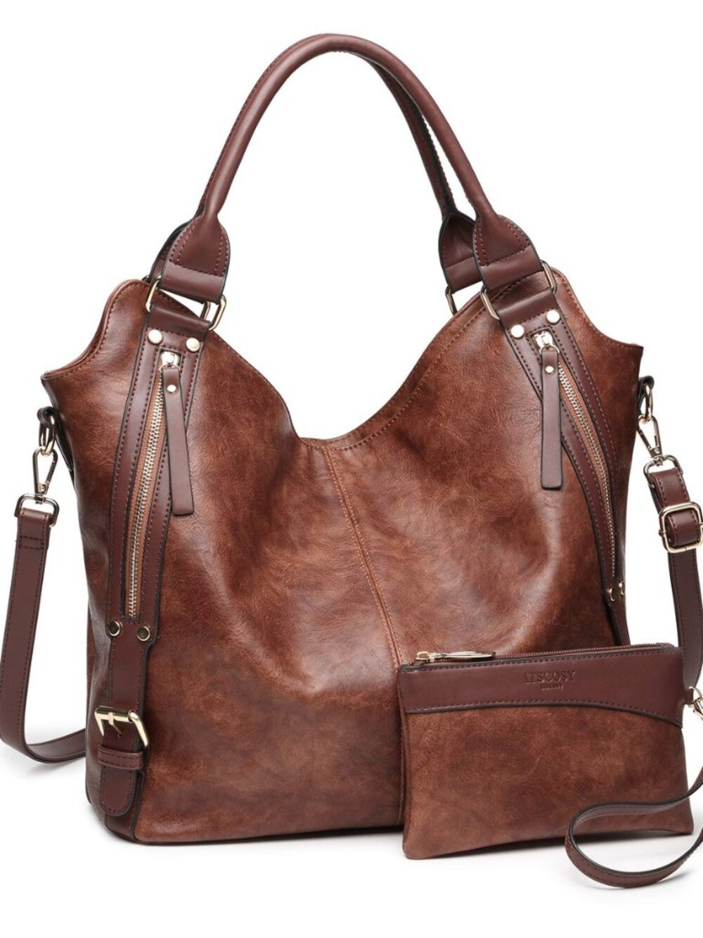 Women Tote Bag Handbags PU Leather Fashion Hobo Shoulder Bags with Adjustable